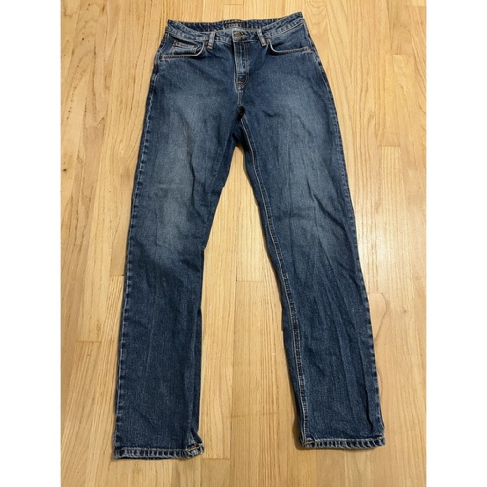 Nudie Jeans Co Straight Sally Indigo Autumn Blue Denim Jeans W30 L32 Womens